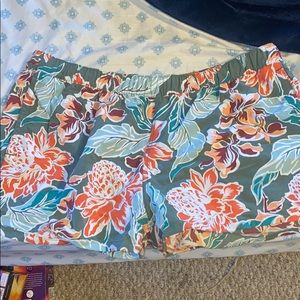 Patagonia Barely Baggies Manoa Camp Green Shorts